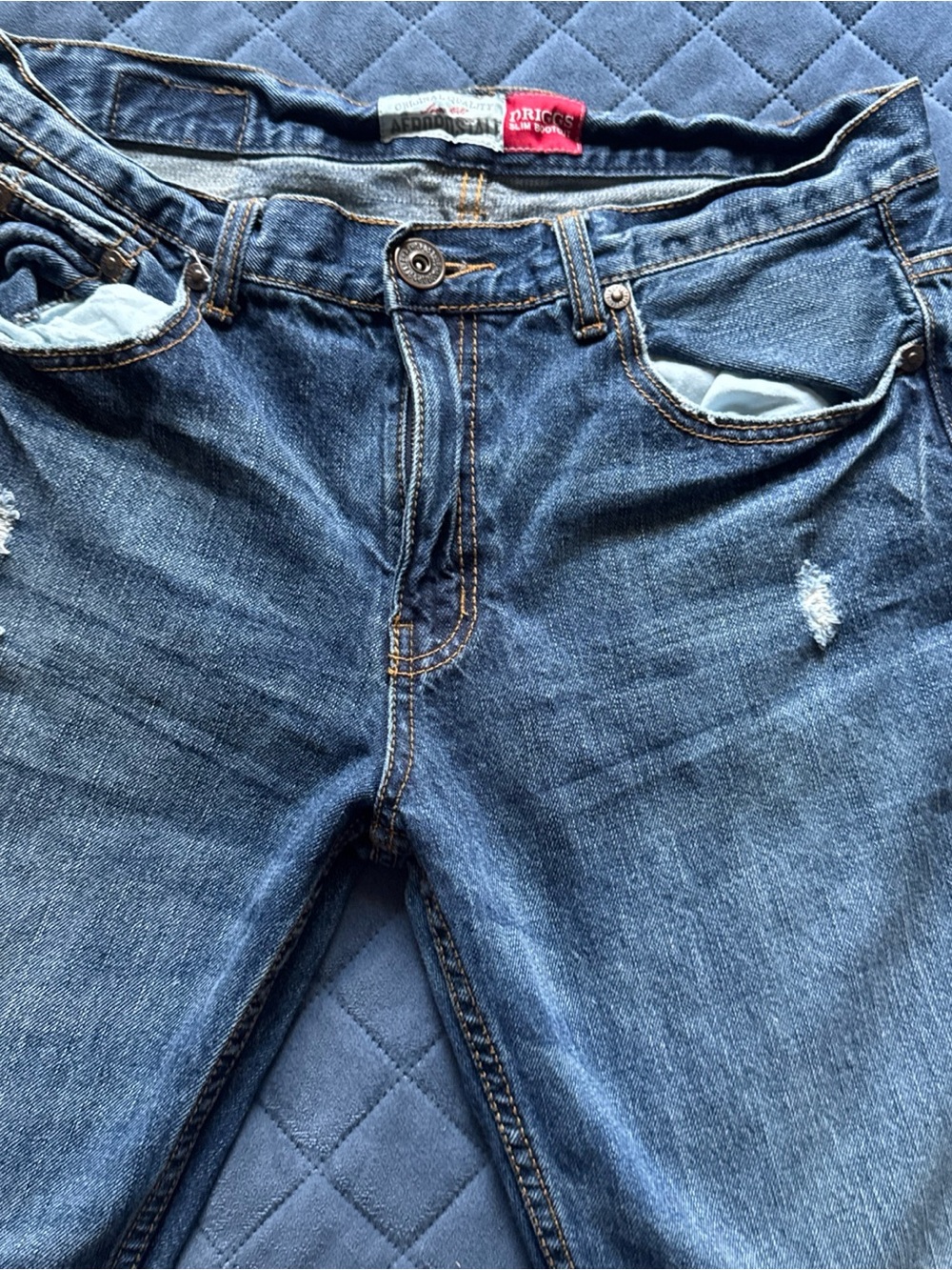 Aeropostale Driggs Slim bootcut Blue jeans, Men's Straight Leg W34/32  x L41
